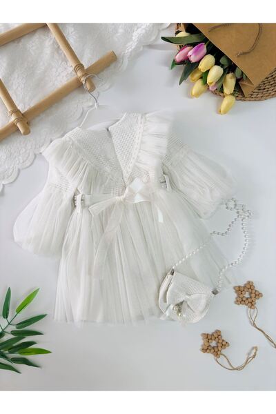 Minigimin Cicileri Rochie pentru fetiță din tul cu detalii Pearl Princess de ...