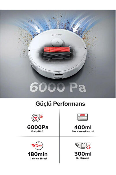 Roborock S8 Son Seri Robot Süpürge | Yüksek Hızlı Sonic Paspas | Güçlü Emiş Gücü