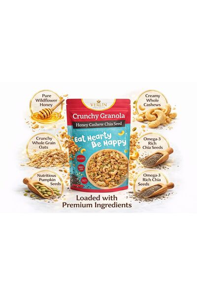 NOLA Verlin Specialite Crunchy Granola with Honey, Cashew & Chia Seed