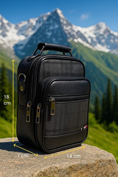 Newish Polo Poštarska torba za ruku i rame, karirana, od umetne kože, bez fut...