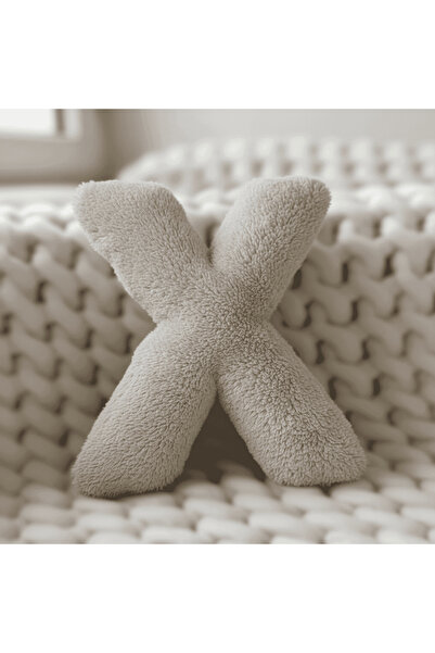 Woodesk Litera, Letter X, Pillow, Throw Pillow, Fiber Filled, Welsoft Fabric,...