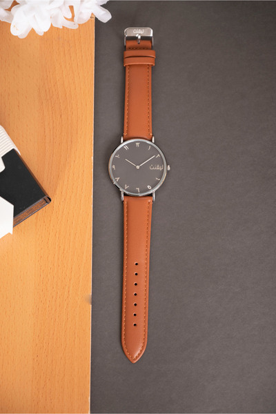 LIGANT Luxury men's watch with brown leather strap – stylish and modern design