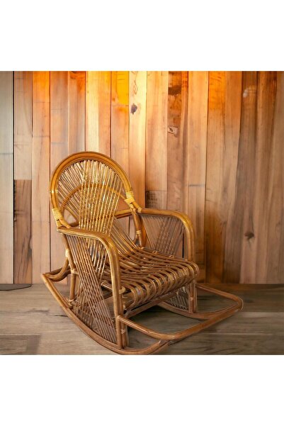 SANCAKTAR BAMBU Sallanan Sandalye - Açık Ceviz