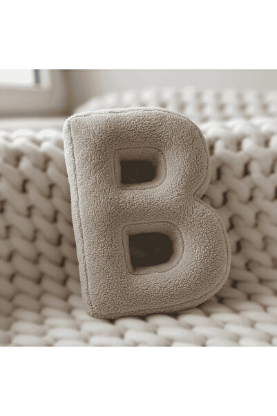 Woodesk Λίτερα, Γράμμα Β, Μαξιλάρι, Μαξιλάρι ριχτάρι, Γεμισμένο με ίνες, Ύφασ...