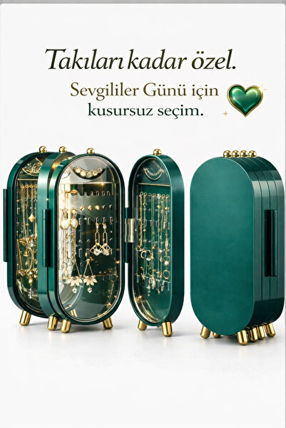 MUJGAN Katlanabilir Aynalı ve Ayaklı Takı Standı