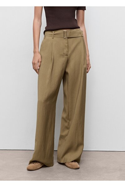 MANGO Woman Kemerli paperbag pantolon