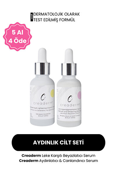 CREADERM Aydınlık Cilt Seti (Leke Karşıtı Beyazlatıcı & Vitamin C Aydınlatıcı...