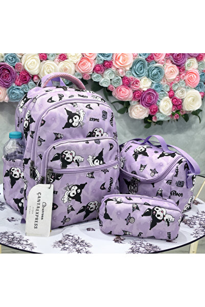 ÇantaExpress حقيبة مدرسية أولية بنمط شخصية مكونة من 3 قطع حقيبة ظهر مدرسية أو...