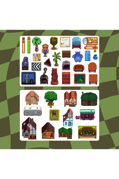 Nurmurs Stardew Valley Sticker Set Gaming Laptop Notebook Agenda Tablet Label Sticker