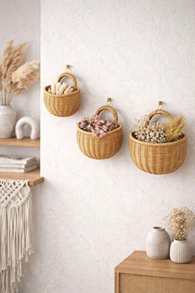 NEWNOW FloraWall В'язаний настінний квітник з 3 відділеннями – підвісний деко...