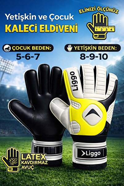 Liggo Reflex Kaleci Eldiveni Bilek Bandajlı Lateks Kaleci Eldiveni