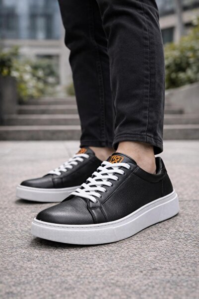 TAZELER.SHOES Pantofi pentru bărbați alb și negru New Season Sneaker, cu talp...