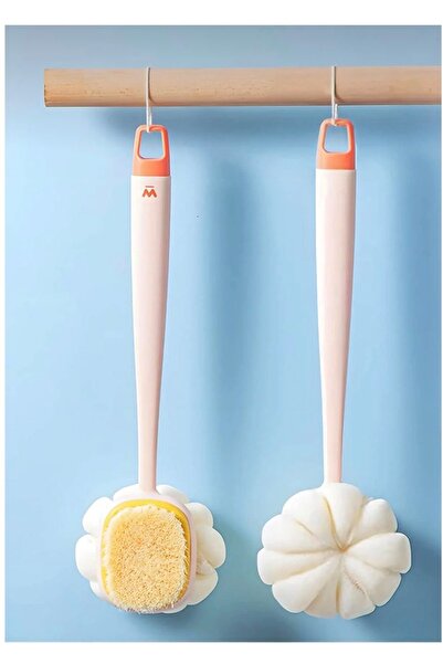 RES Uzun Saplı Banyo Duş Fırçası – Doğal Lifli Sırt Kesesi & Vücut Temizleme ...