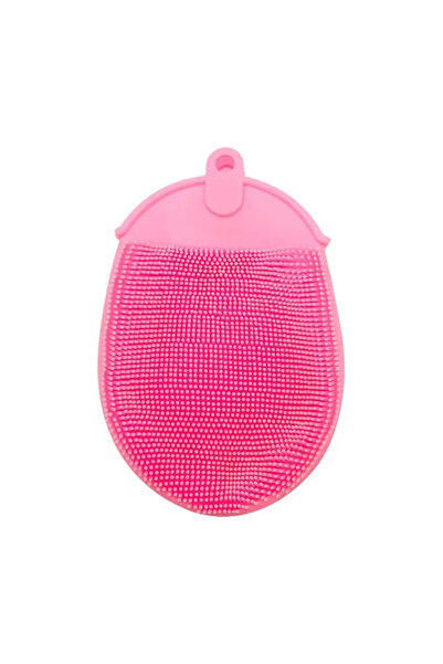 Choice فرشاة تدليك حمام سيليكون وردية اللون، قطعة واحدة، مزودة بخطاف، قفازات ...