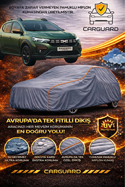 CarGuard غطاء خيمة سيارة فاخر متوافق مع داشيا سانديرو - ستيبواي من القماش المشمع