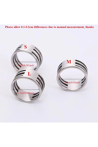 Choice مجموعة من 3 قطع من حلقات الوصل المصنوعة من الفولاذ المقاوم للصدأ، تتضم...