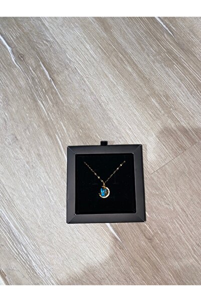 aromahediye 14 AYAR ALTIN KAPLAMA GÖKYÜZÜ / GEZEGEN KADIN KOLYE