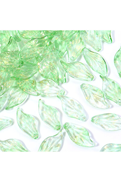 Choice Style 2 50pcs/lot Glass Leaf Beads 9.5X20mmGlazed Crystal Leaves Beads...
