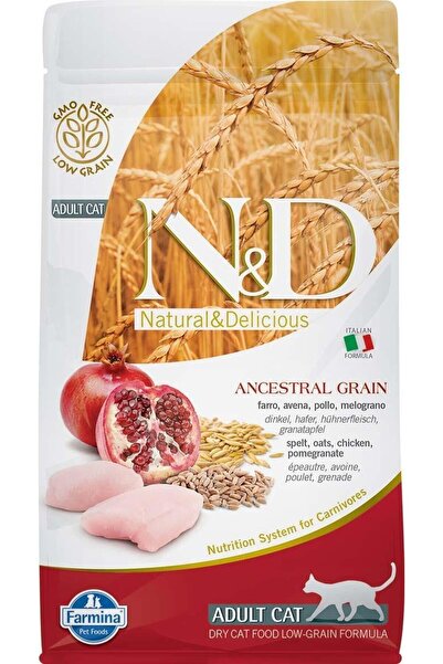 N&D Tavuk Nar Adult Az Tahıllı Kedi Maması - 1.5 Kg