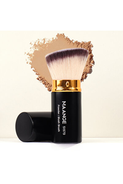 Choice 1pc Black Gold-1 MAANGE Flat Angle Retractable Makeup Brush Kabuki Bru...