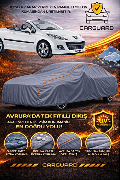 CarGuard غطاء خيمة السيارة الفاخر من مادة الميفلون، متوافق مع سيارة بيجو 207 ...