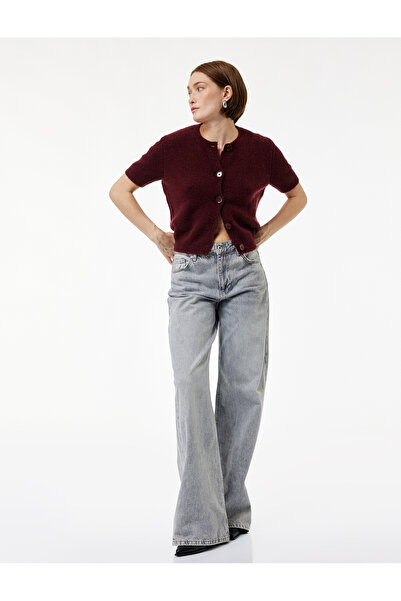 Koton Cardigan tricot cu mânecă scurtă, cu nasturi, cu decolteu