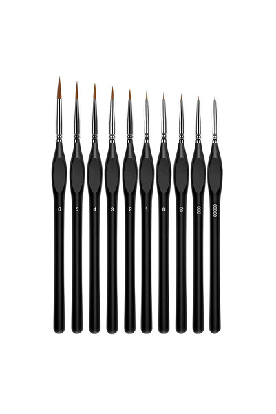 Choice مجموعة فرش رسم مصغرة احترافية من 10 قطع لألعاب Warhammer 40K وDnd وCit...