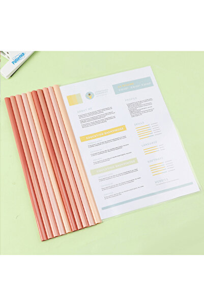 Choice 10 قطع من مشابك الملفات الشفافة الوردية السميكة ذات قضيب السحب، حقيبة ...