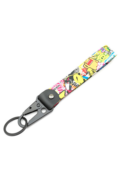 Choice سلسلة مفاتيح JDM Graffiti - سلسلة مفاتيح نايلون بتصميم جرافيتي لسباقات...