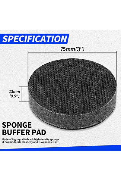 Choice 5pcs 75mm 2/3inch Soft Density Sponge Interface Pad Hook&Loop Sanding ...