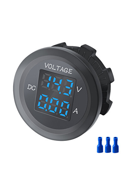 Choice مقياس فولتميتر رقمي ثلاثي الأرقام بلوحة LED دائرية، مقاوم للماء، يعمل ...