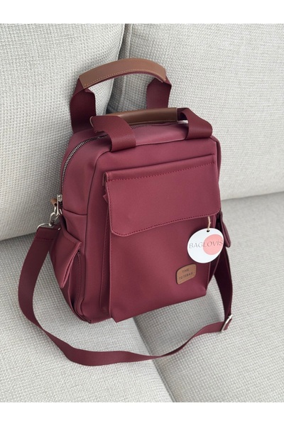 BAGLOVİS BURGUNDIJSKI ŽENSKI RUKSAK SA BOČNIM I PREDNJIM DŽEPOVIMA Torba SI