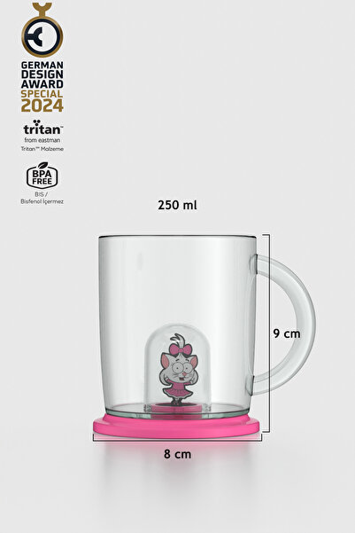 Renga Joy Kral Şakir Canan Figürlü 250 ml Kulplu Tritan Bardak 222038 Pembe