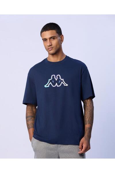 Kappa Merlin Erkek Lacivert Oversize Tişört