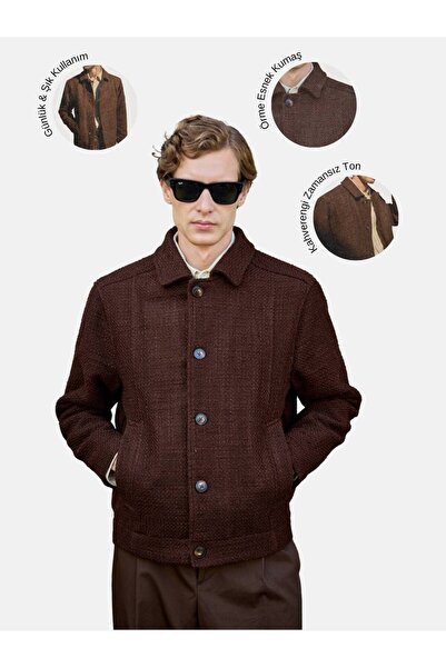 Danger Чоловічий дизайнерський технічний куртка з тканини, коричневий