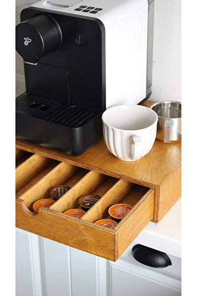 bevorev KAPSÜL KAHVE STANDI ORGANİZER RAF MEŞE