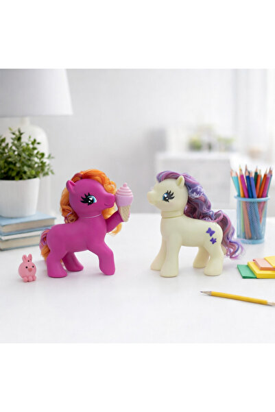 zirve oyuncak 2’li Pony Figür Oyuncak Seti Kutulu Renkli At Oyuncak Çocuk Oyu...