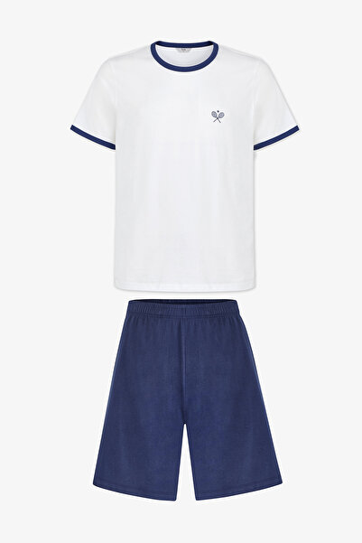 Penti Set de pijamale colorate pentru bărbați, stil Court Clean