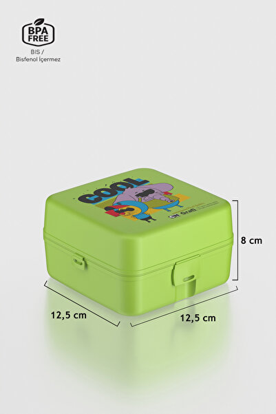 Renga Leya Kral Şakir Desenli PP Çocuk Beslenme Kabı 222052 Yeşil