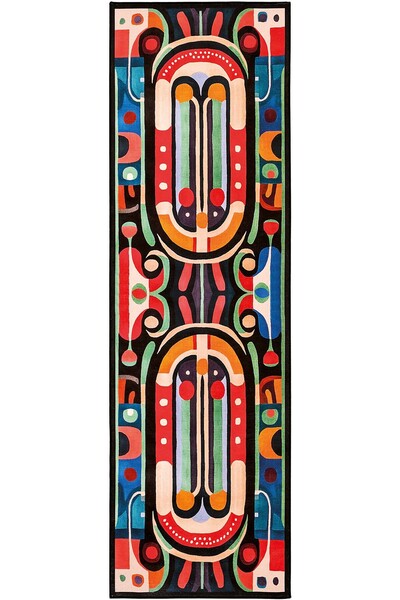 Cool Halı Lumina Siyah Renk Yolluk Modern Tasarım Yumuşak Yüzey Püsküllü Yıka...