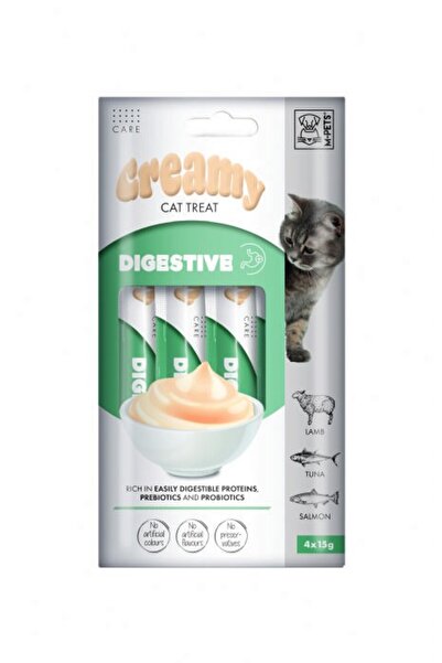 M-PETS Creamy Digestive Sindirim Sistemi Destekleyici Krema Kedi Ödül Maması ...