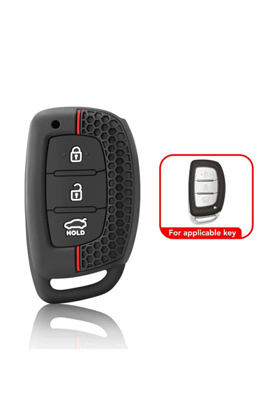 Choice غطاء مفتاح السيارة الذكي المصنوع من السيليكون بثلاثة أزرار لسيارة هيون...