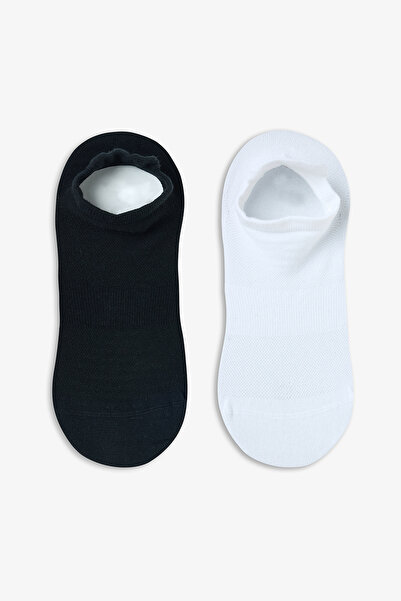 Penti Siyah Beyaz Non Sport 2li Patik Çorap
