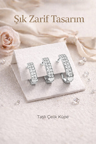 Jack Ferrero أقراط نسائية من الفولاذ الملون