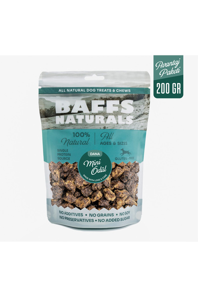 Baffs Naturals Avantaj Paketi Dana Mini Ödül %100 Doğal Köpek Ödül Maması 200gr