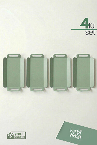 Varbifırsat Set of 4 Modern Metal Small Presentation Trays