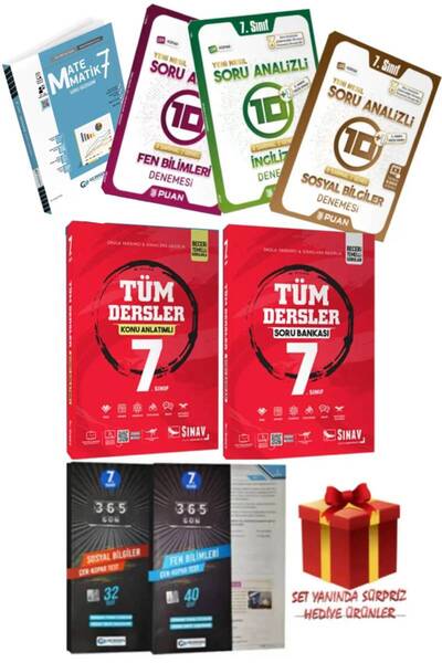 Sınav Yayınları Puan Yayınları 7. Sınıf Deneme Sınavları Konu Anlatım Soru Ba...