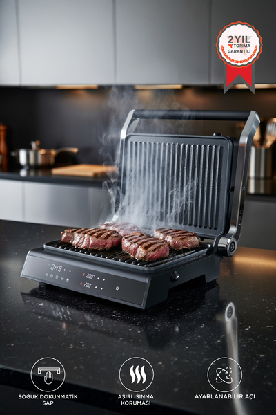 Torima محمصة خبز 2000 واط بشاشة رقمية وشواية بألواح قابلة للإزالة TG PRO500 ب...