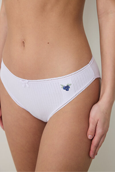 Penti Pointelle Cotton Light Lilac Slip Panties