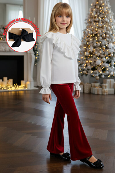 Parla Kids طقم بنطال وبنطلون مخملي إسباني للفتيات - أكمام طويلة مخملية، بلوزة...